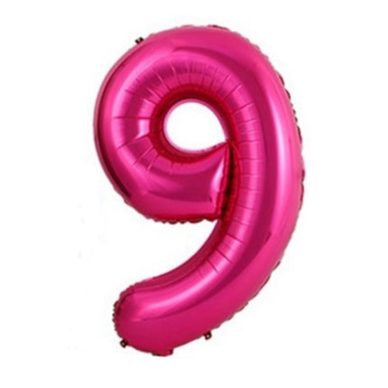 40 Inch Hot Pink Balloon Number 9