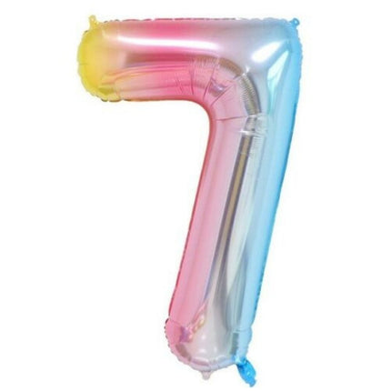 Multicoloured 40" Foil Balloons Number 7