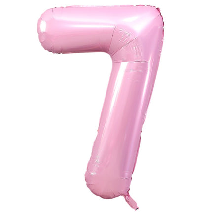 Large 40" Number Pastel Pink Foil Balloon 0-9