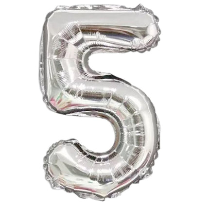 40 Inch Silver Foil Balloon Number 5