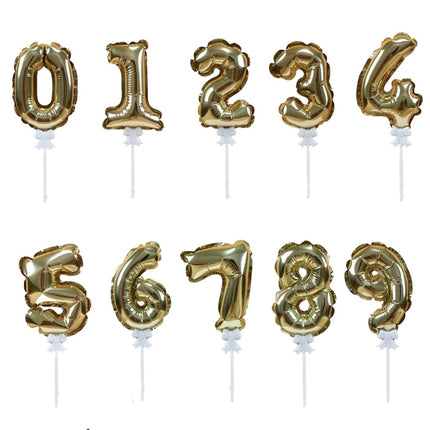 Gold 5 Inch Self Inflating Cake Toppers
