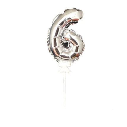 6 silver 5 inch self inflating balloon