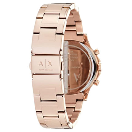 Armani Exchange Ladies Rose Gold Watch Back AX4326