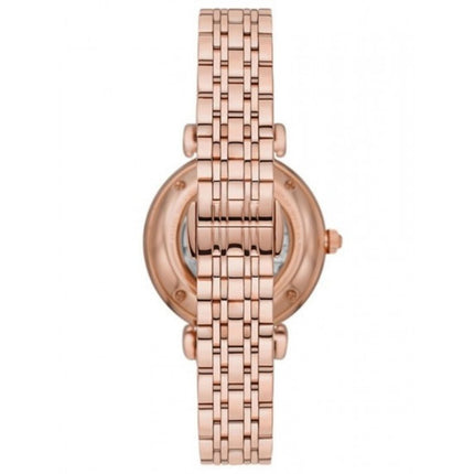 Emporio Armani Meccanico Ladies Rose Gold Watch AR60043 Back