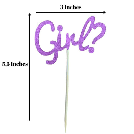 girl or boy cake toppers size