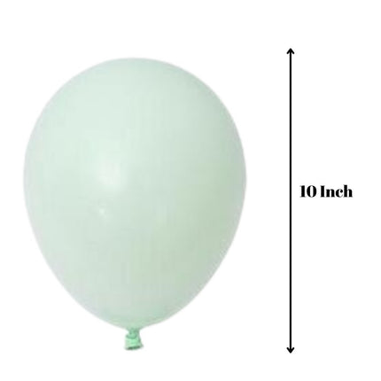 100 Green 10" Macaron Pastel Latex Balloons 