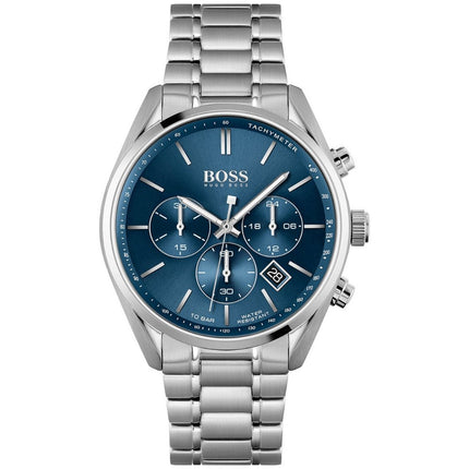 Hugo Boss Champion 1513818 Silver Watch With Blue Dial