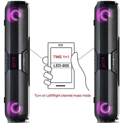 Kisonli LED 900 Bluetooth Portable Speaker 10W Stereo Sound With Hi-Fi Horn
