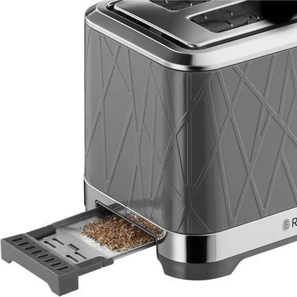 Russell Hobbs Structure Grey Two Slice Toaster Crumb Tray