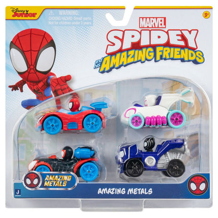 Spidey & His Amazing Friends 4 Pack Of Vehicles 