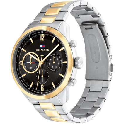 Tommy Hilfiger Matthew 171944 Men's Gold And Silver Chronograph Watch Side 