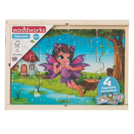 Woodworks Jigsaw Puzzle - 4 In Box