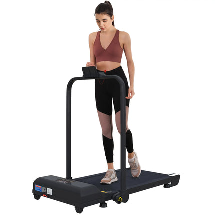 HOMCOM 2.5HP Walking Pad Treadmill, Folding Under Desk Treadmill, Walking Machine, 1-10km/h, with Remote Control