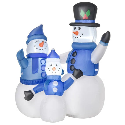 HOMCOM 4ft Inflatable Christmas Snowmen Decoration With LED Lights