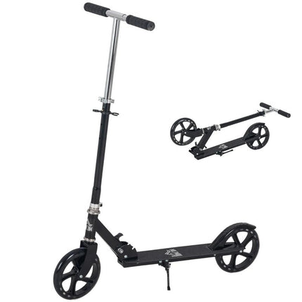 Kids Foldable Black Scooter With 4 Adjustable Levels For 7 - 14 Year Olds