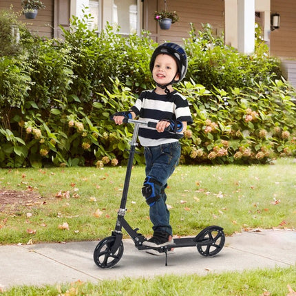 Kids Foldable Black Scooter With 4 Adjustable Levels For 7 - 14 Year Olds