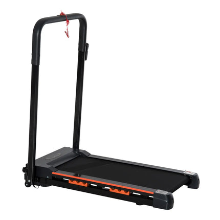 HOMCOM Steel Folding Motorized Home Treadmill w/ LCD Monitor Black