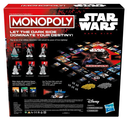 Monopoly Star Wars Dark Side Edition Family Game For Kids & Adults