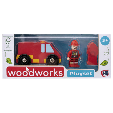 Woodworks Play Set Fire Engine