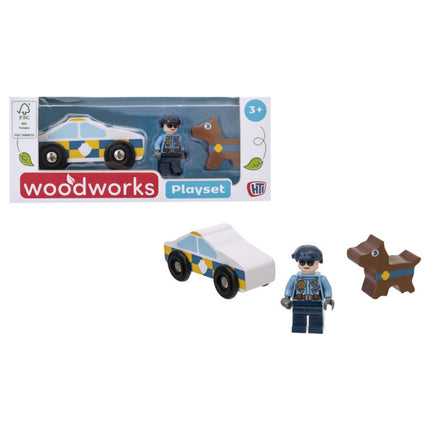 Woodworks Play Set Police Car