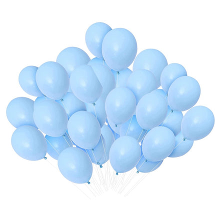 100 Blue Macaron Latex Balloons 