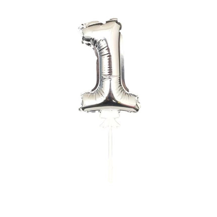 1 silver 5 inch self inflating balloon