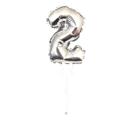2 silver 5 inch self inflating balloon