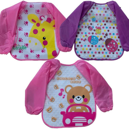 3 Coverall Pink Bibs