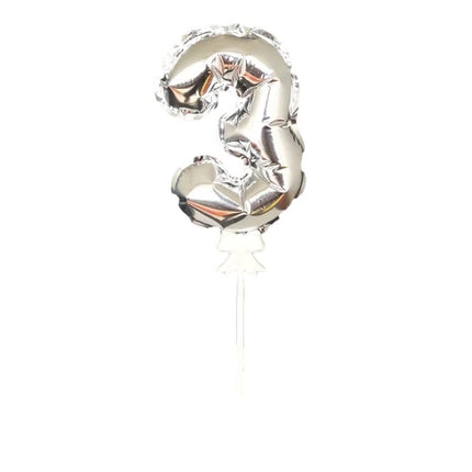 3 silver 5 inch self inflating balloon