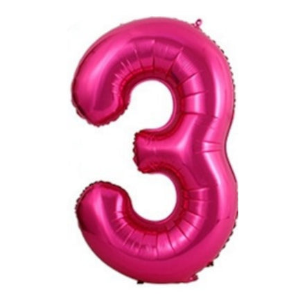 40 Inch Hot Pink Balloon Number 3