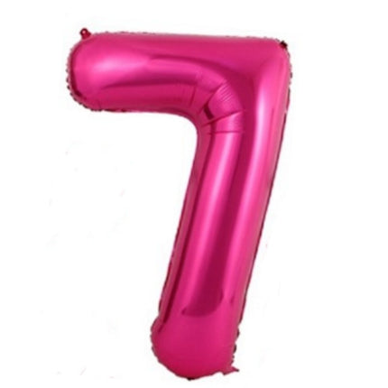 40 Inch Hot Pink Balloon Number 7
