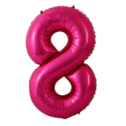 40 Inch Hot Pink Balloon Number 8