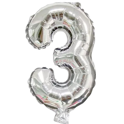 40 Inch Silver Foil Balloon Number 3