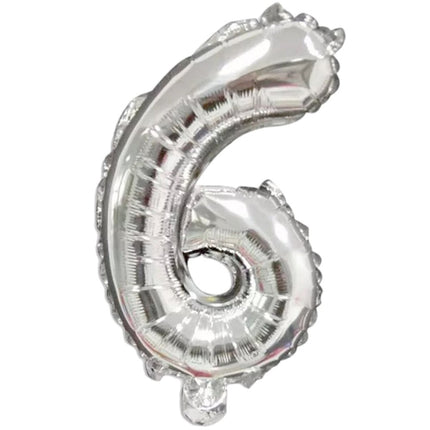 40 Inch Silver Foil Balloon Number 6