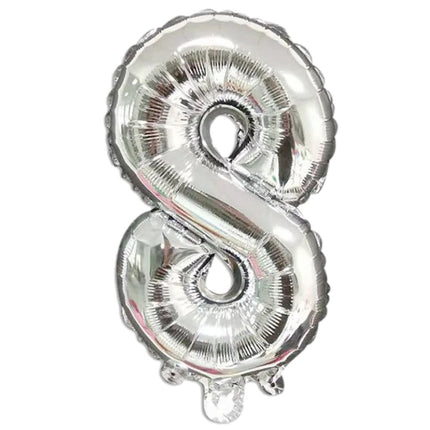 40 Inch Silver Foil Balloon Number 8