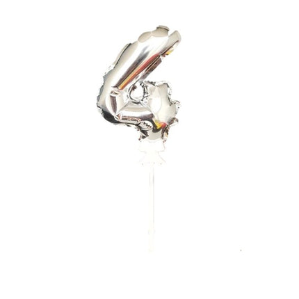 4 silver 5 inch self inflating balloon