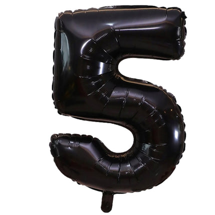 5 Black 40" Foil Balloon