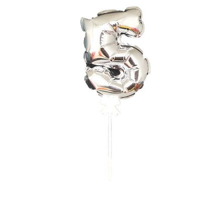 5 silver 5 inch self inflating balloon