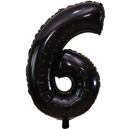 6 Black 40" Foil Balloon