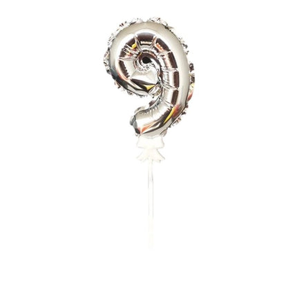 9 silver 5 inch self inflating balloon