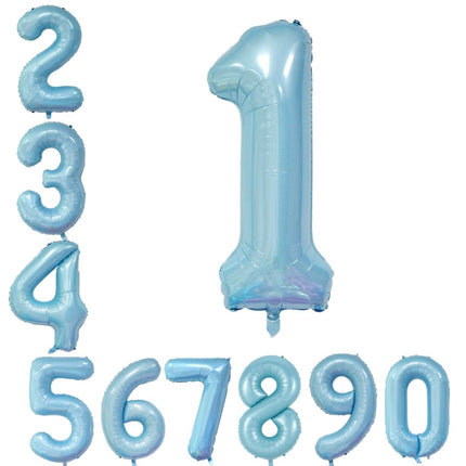 Baby Blue 40 Inch Foil Balloons