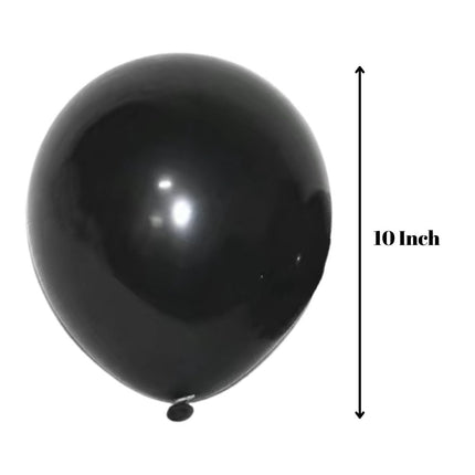 100 Black 10 Inch Latex Balloons 