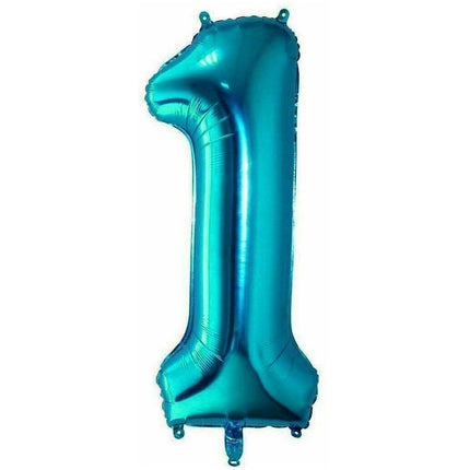 Blue 40" Foil Balloon Number 1
