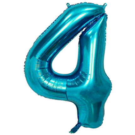 Blue 40" Foil Balloon Number 4
