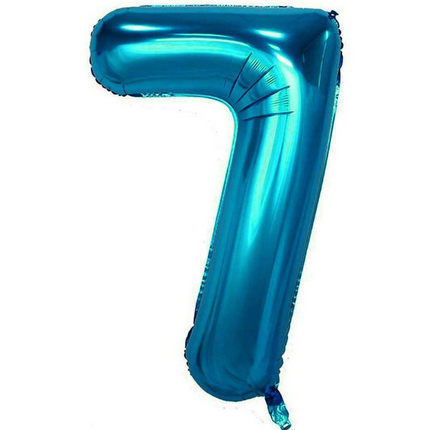 Blue 40" Foil Balloon Number 7