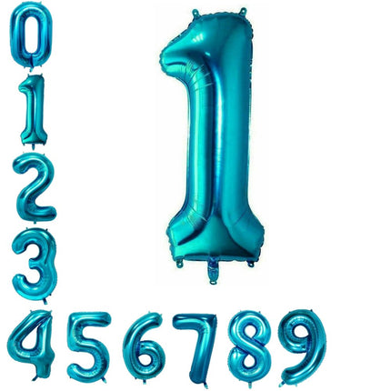 Blue 40" Foil Number Balloon 0-9