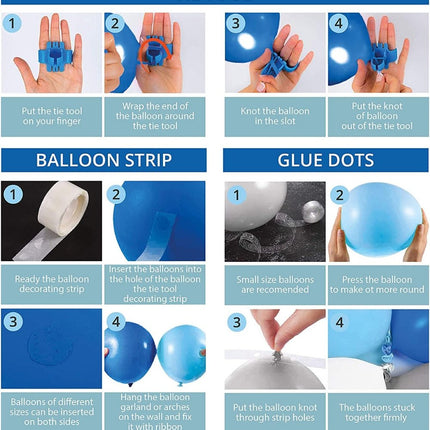 Blue Themed Balloon Arch Kit