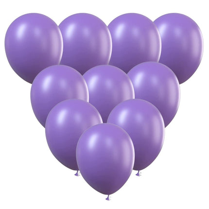 100 Dark Purple 10" Macaron Pastel Latex Balloons