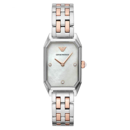 Emporio Armani AR11146 Two Tone Ladies Silver & Gold Watch