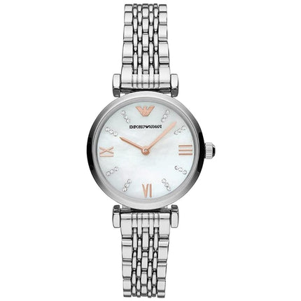 Emporio Armani AR11204 Ladies Silver Watch Front